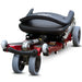 FreeRider Luggie Standard folding travel mobility scooter, red, folded rear angle view