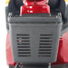 Close-up of the front storage basket mounted on the GIO Tron Pro 4-Wheeled Smart Mobility Scooter.