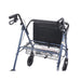 Go-Lite Bariatric Rollator, Blue, Basket Detail