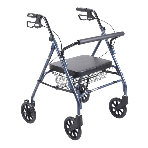 Go-Lite Bariatric Rollator, Blue, Front View