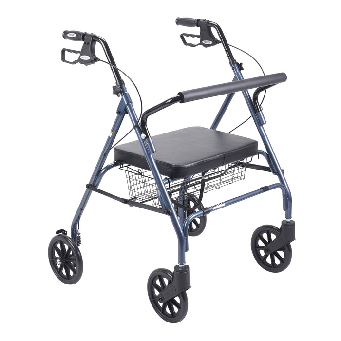 Go-Lite Bariatric Rollator, Blue, Front View