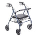 Go-Lite Bariatric Rollator, Blue, Front View
