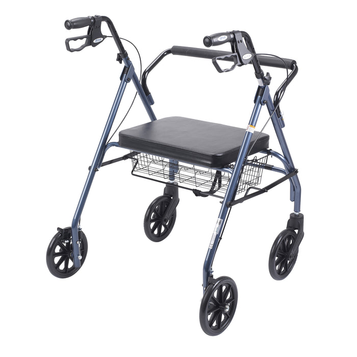 Go-Lite Bariatric Rollator, Blue, Rear View
