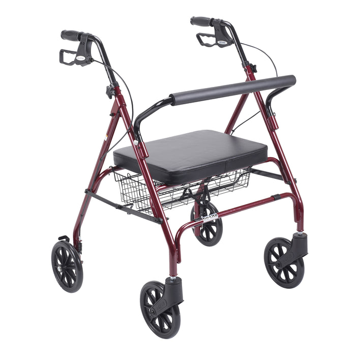Go-Lite Bariatric Rollator, Red, Front View
