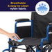 Blue Streak Wheelchair with Flip Back Desk Arms, Swing Away Footrests, 20" Seat