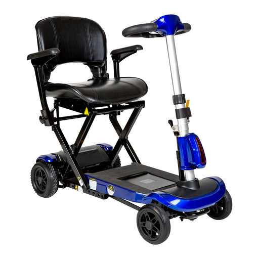 Drive Medical ZooMe Auto-Flex Folding Travel Scooter, Blue — View 1