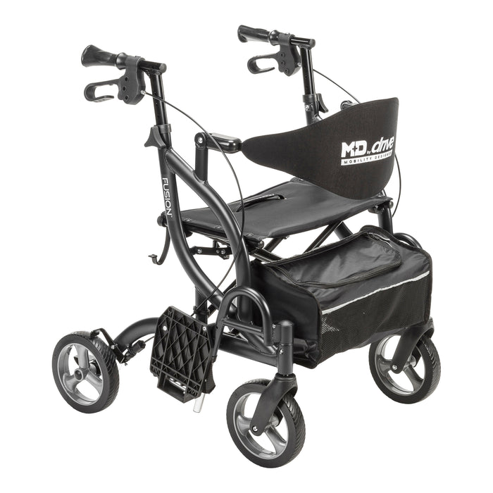 Drive Medical Fusion Rollator, Onyx, Side View