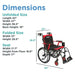 Journey So Lite C2 wheelchair dimensions and folded size