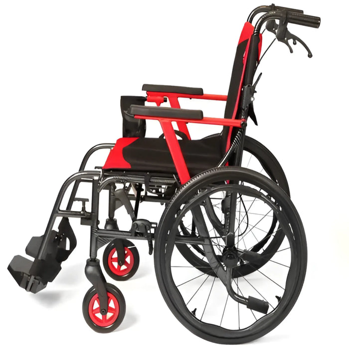 Journey So Lite C2 lightweight wheelchair red side view