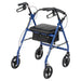 Walker with Wheels and Seat, Blue, Backrest Detail