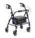 Junior Rollator with Padded Seat, Blue, 18 Inch Seat to Floor Height

