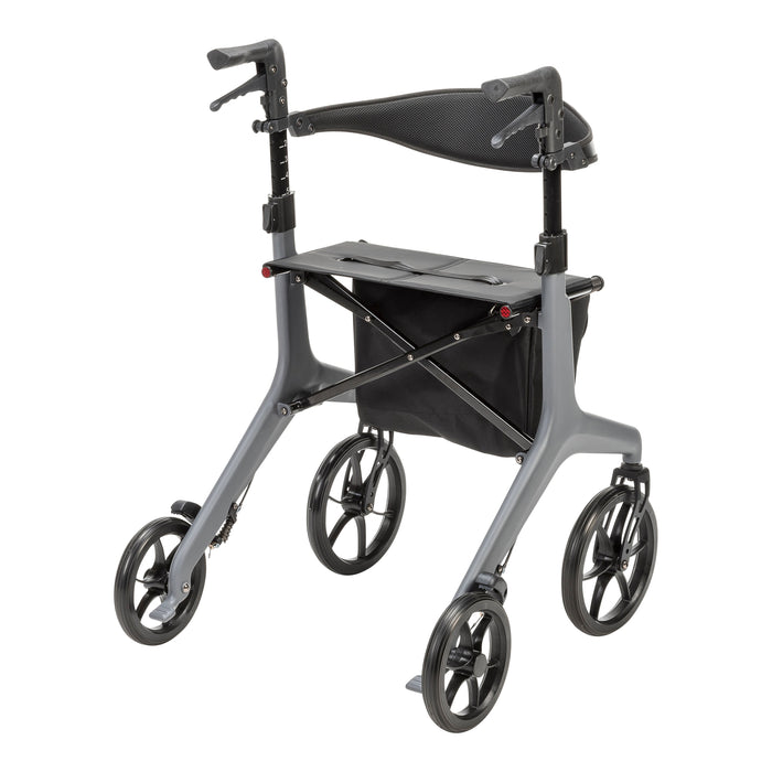 Carbon Fiber Rollator, Gray, Weld-Free Frame Detail