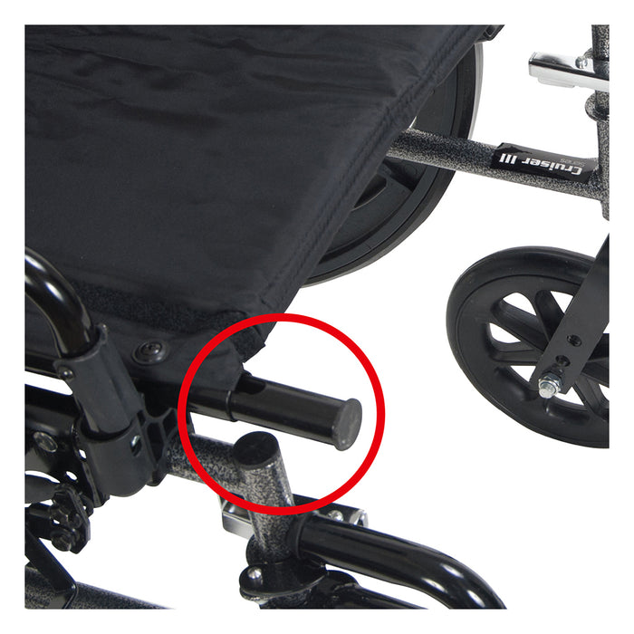 Viper Plus GT Full Reclining Wheelchair, Detachable Desk Arms, 20" Seat
