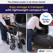 Lightweight Transport Chair, 17 Inch Seat, Upholstery Handles
