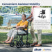 Lightweight Transport Chair, 19 Inch Seat, Upholstery Handles