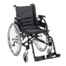 Lynx Ultra Lightweight Wheelchair, Swing away Footrests, 18" Seat, Angled Front View