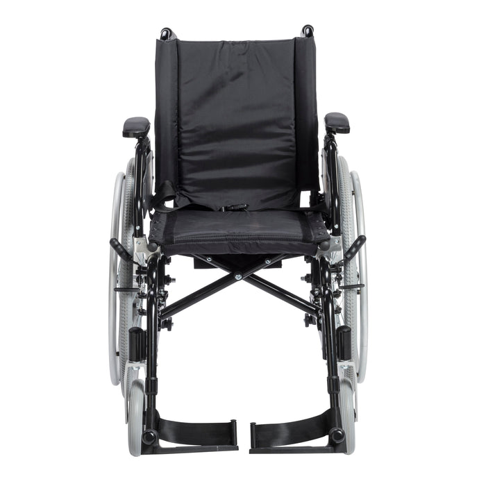 Lynx Ultra Lightweight Wheelchair, Swing-away Footrests, 20" Seat Front View