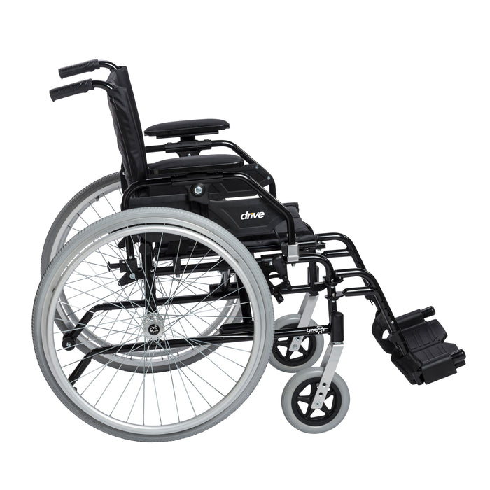 Lynx Ultra Lightweight Wheelchair, Swing away Footrests, 20" Seat Side View