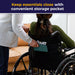 Manual Wheelchair, Red, Back Storage Pocket