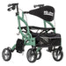 MD by Drive Fusion 2 in 1 Rollator/Transport Chair, Forest, Front View