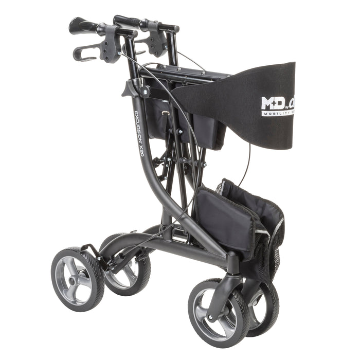 MD by Drive Rollator, Onyx, Folded for Storage-1