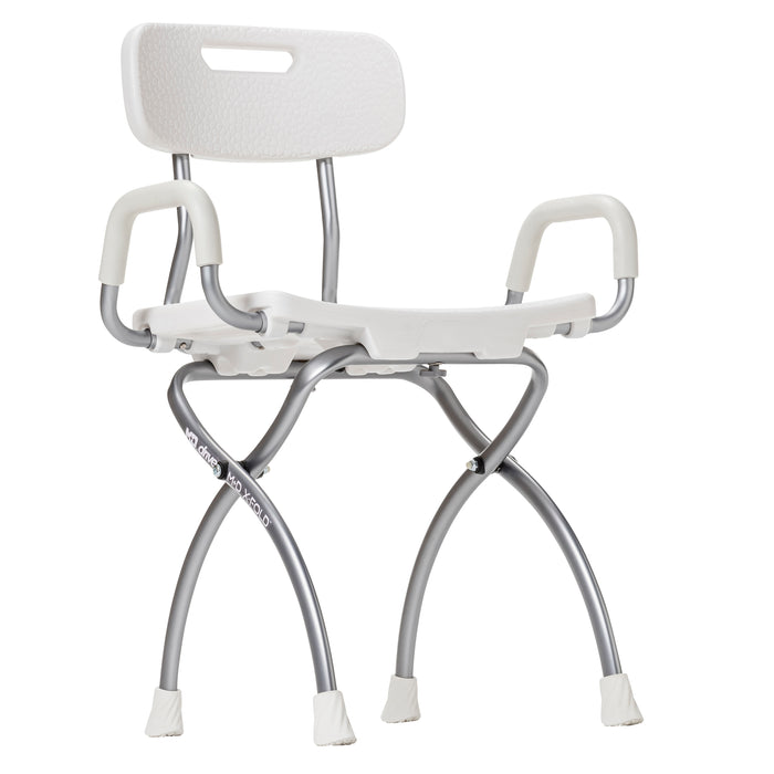 MD by Drive X-Fold shower chair, pearl