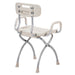 MD by Drive X-Fold shower chair, stone, rear angle