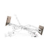 Transparent acrylic stand with metal brackets on a white background Medacure DLX600-CLS Bariatric Full-Electric Bed