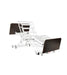 White medical bed with adjustable head and foot sections on a white  Medacure DLX600-CLS Bariatric Full-Electric Bedbackground