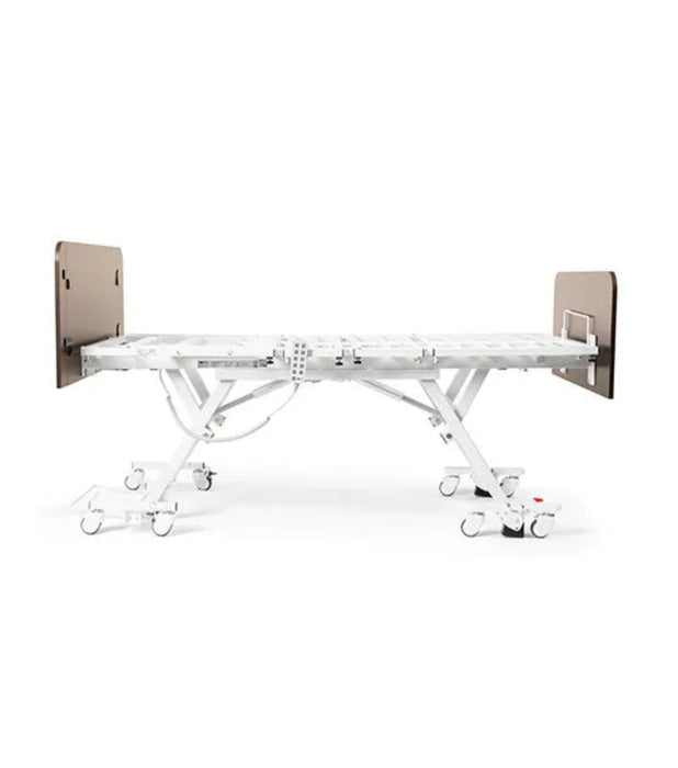 Wall-mounted medicalbarriatric bed table on a white background Medacure DLX600-CLS Bariatric Full-Electric Bed