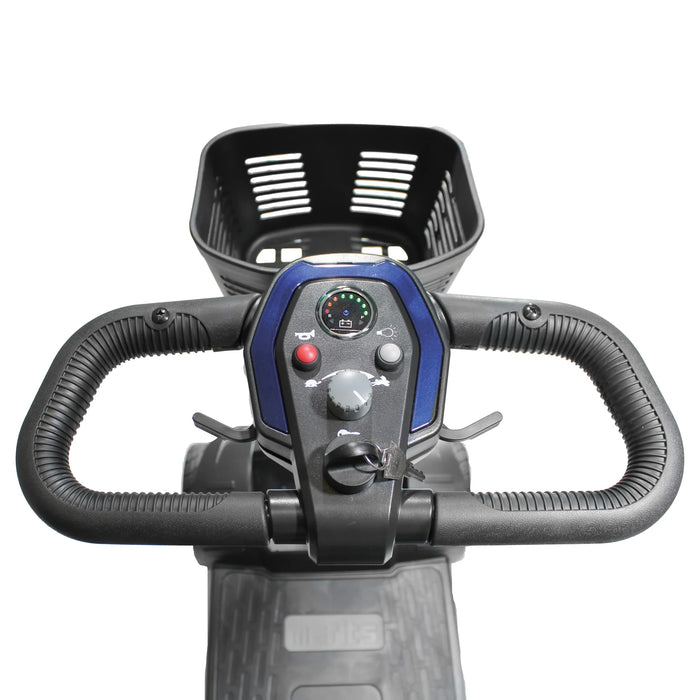 Merits Roadster S4 mobility scooter tiller controls and battery indicator