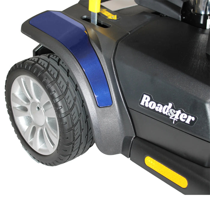 Merits Roadster S4 mobility scooter rear wheel close-up