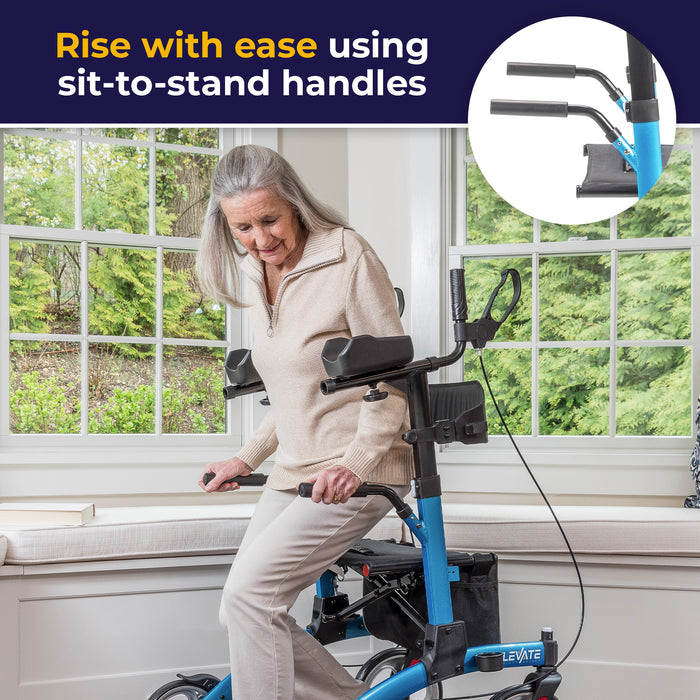 Elevate Upright Walker, Blue