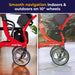 Nitro Duet Dual Function Transport Wheelchair and Rollator Rolling Walker, Red