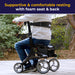 Nitro Elite CF Carbon Fiber Rollator Rolling Walker, Black