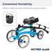 Nitro Glide Knee Walker Knee Scooter Crutch Alternative, Blue
