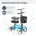 Nitro Glide Knee Walker Knee Scooter Crutch Alternative, Blue