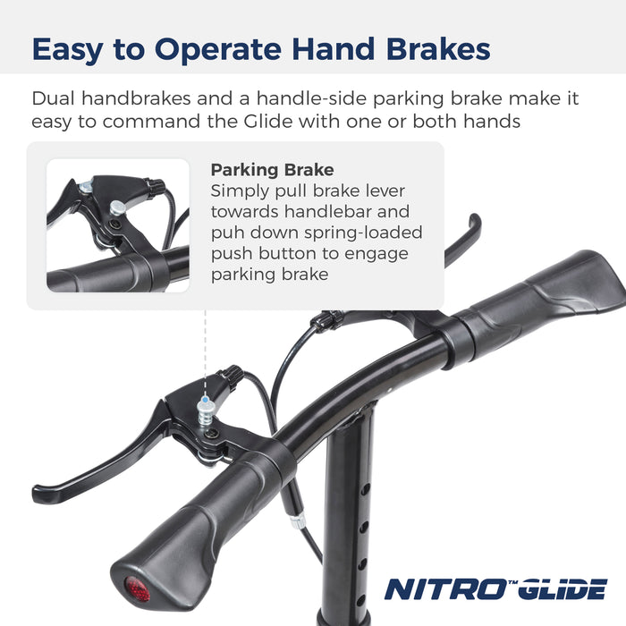 Nitro Glide Knee Walker Knee Scooter Crutch Alternative, Blue