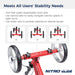 Nitro Glide Knee Walker Knee Scooter Crutch Alternative, Red