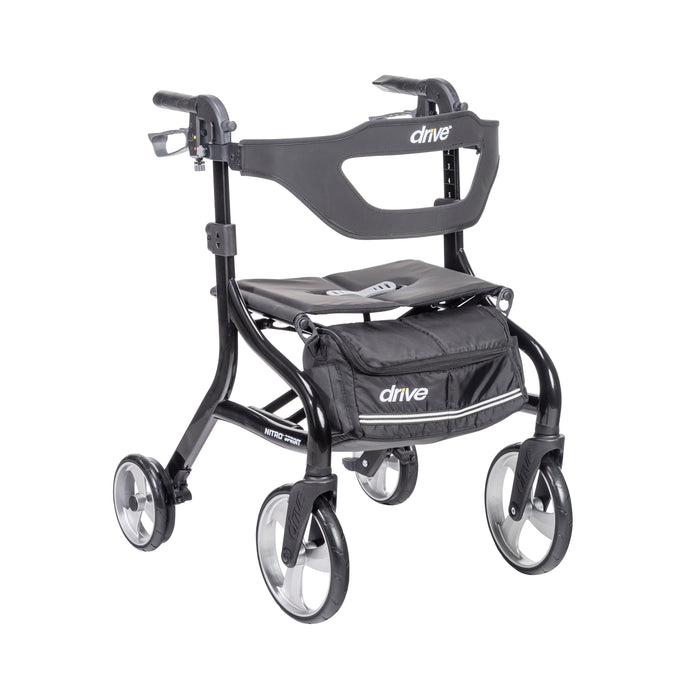 Nitro Sprint Rollator, Black, Front View