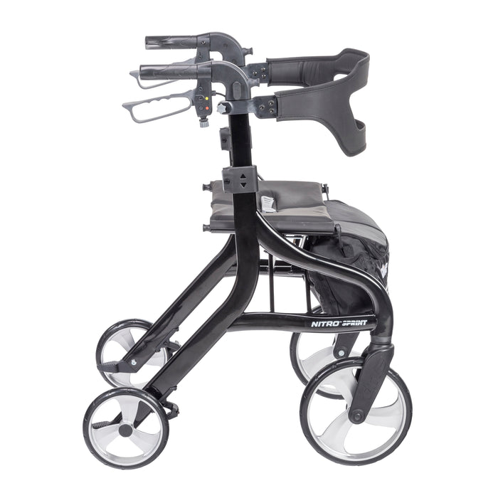 Nitro Sprint Rollator, Black, Side View