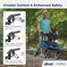 Nitro Sprint Rollator, Blue, Slow-Down Brake Control