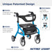 Nitro Sprint Rollator, Blue, Storage Bag Attached