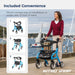 Nitro Sprint Rollator, Blue, with storage bag ways of attachment