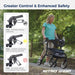 Nitro Sprint Rollator Hemi Height, Black, Handle and Brake Lever Detail