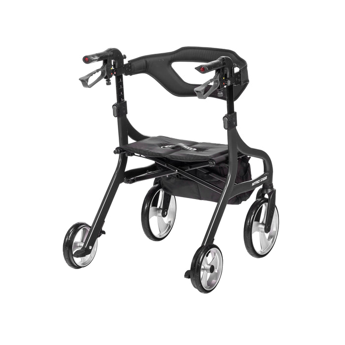 Nitro Sprint Rollator Hemi Height, Black, Rear View