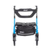 Nitro Sprint Rollator Hemi Height, Blue, Front View with the storage bag and backrest