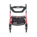 Nitro Sprint Rollator Hemi Height, Red, Front View with storage bag and backrest