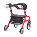 Nitro Sprint Rollator Hemi Height, Red, Rear View with the storage bag at the back of the seat