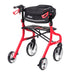 Nitro Sprint Rollator, Red, with storage bag and backrest
